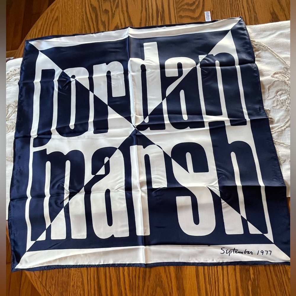Jordan Marsh Vintage Scarf September 1977 Limited Edition Square 22”x22”